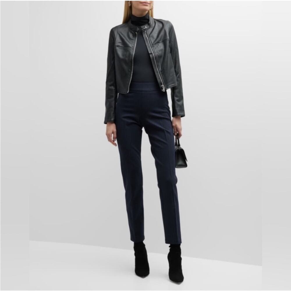NWT Spanx II Moto Faux Leather Luxe Black Jacket Women’s Size Large